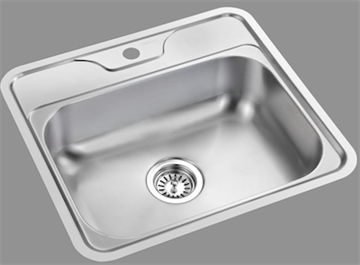 Secher Esbjerg 480 BK1 køkkenvask 556 x 504 mm. Rustfrit stål